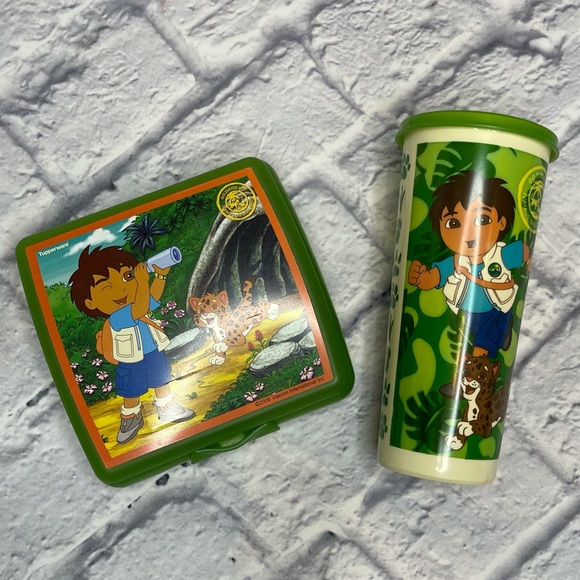 Go‎ Diego & Boots Sandwich Keeper & Tumbler Green - Picture 1 of 7